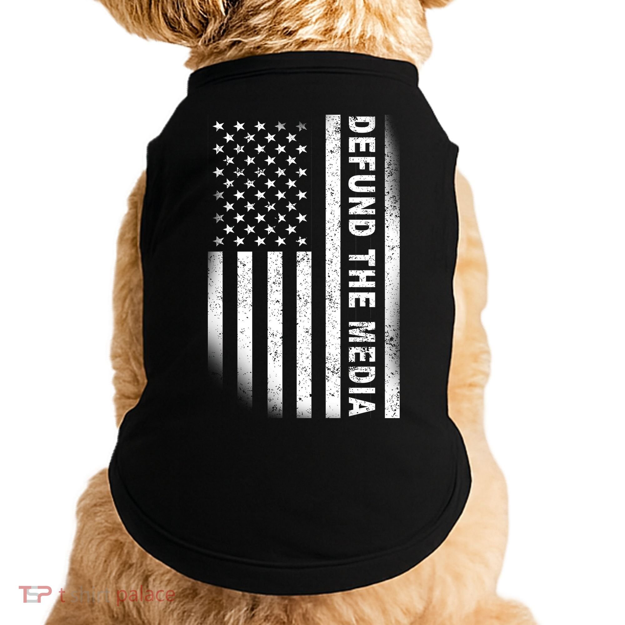 Defund The Media US Flag Doggie Tank