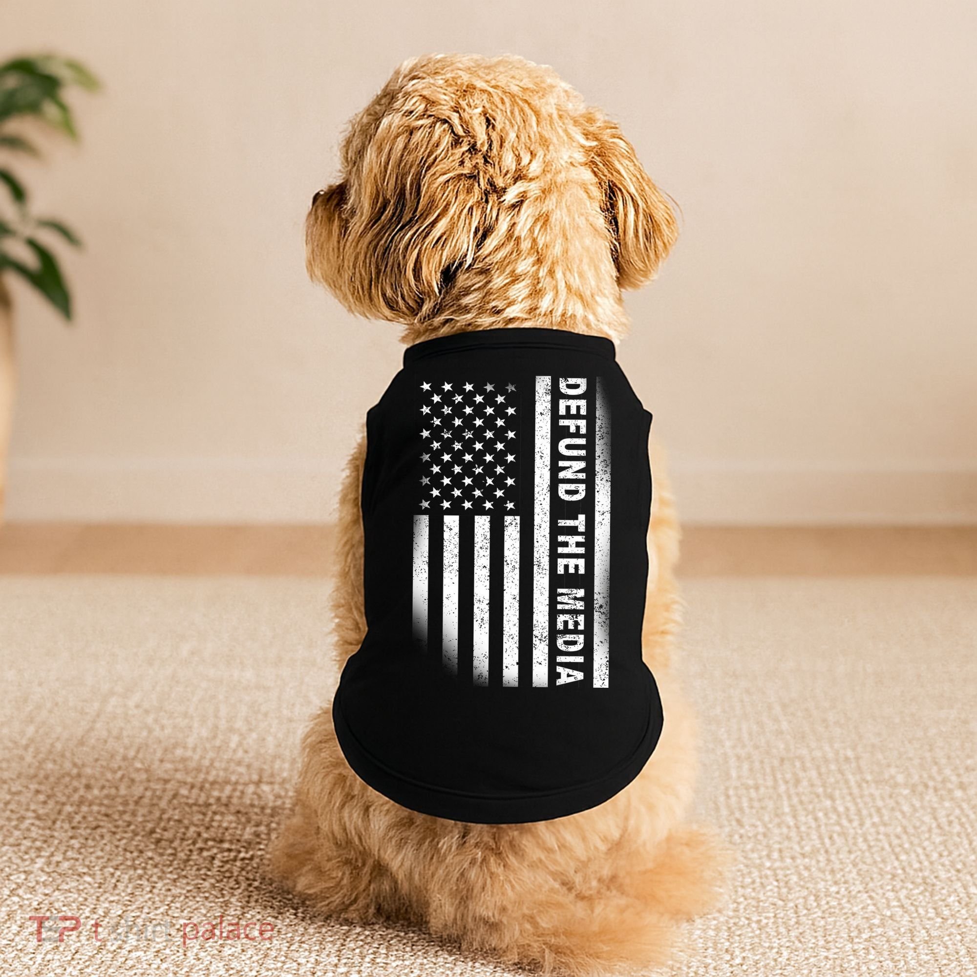 Defund The Media US Flag Doggie Tank