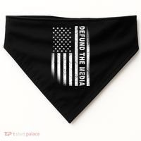 Defund The Media US Flag USA-Made Doggie Bandana thumb 0