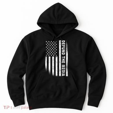 Defund The Media US Flag Hoodie