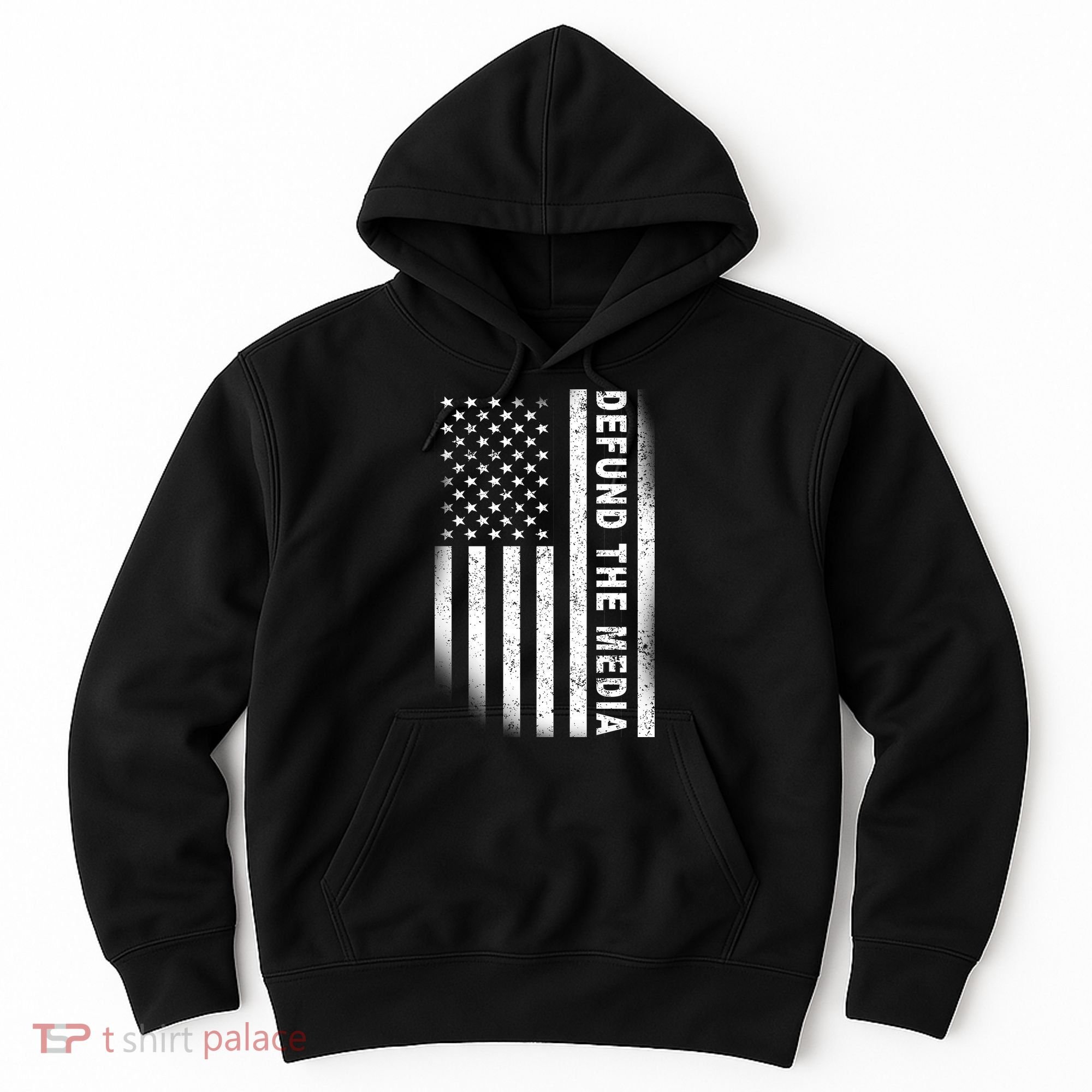 Defund The Media US Flag Hoodie