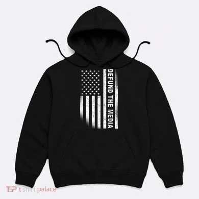 Defund The Media US Flag Hoodie