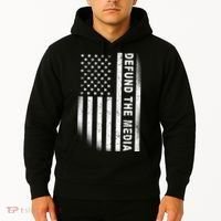 Defund The Media US Flag Hoodie thumb 2