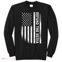 Defund The Media US Flag Sweatshirt thumb 0