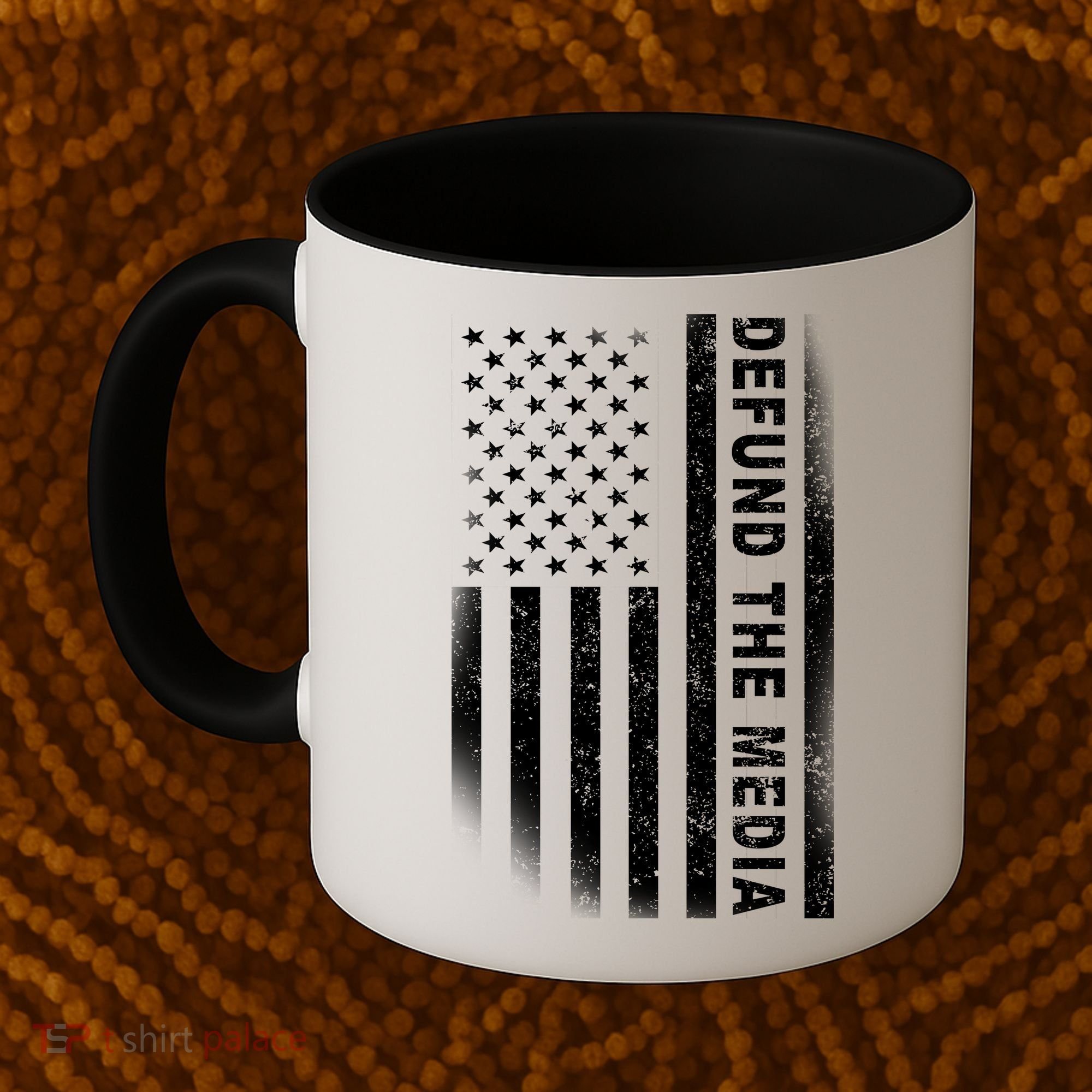 Defund The Media US Flag Coffee Mug
