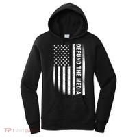 Defund The Media US Flag Women's Hoodie thumb 0