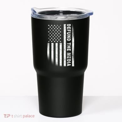 Defund The Media US Flag Tumbler