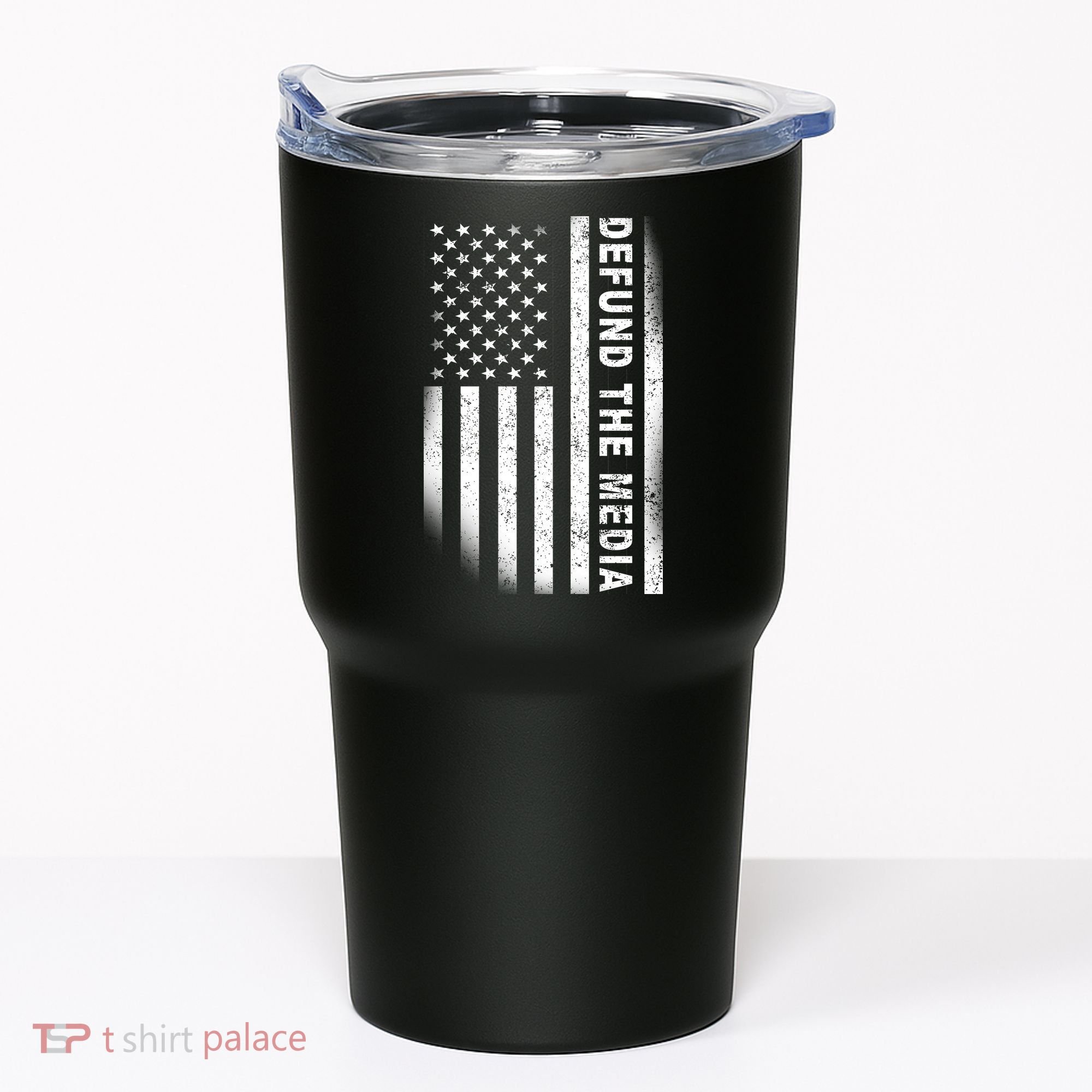 Defund The Media US Flag Tumbler