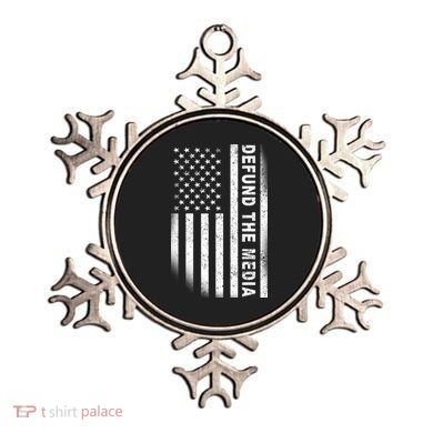 Defund The Media US Flag Ornament