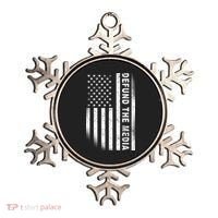 Defund The Media US Flag Ornament thumb 0