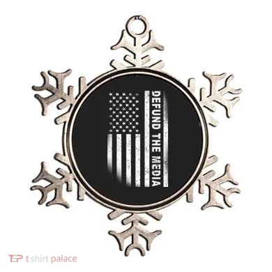 Defund The Media US Flag Ornament