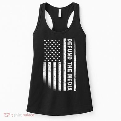 Defund The Media US Flag Women's Tank Top