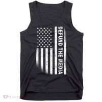 Defund The Media US Flag Tank Top thumb 0