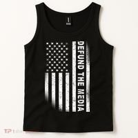 Defund The Media US Flag Tank Top thumb 2