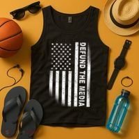 Defund The Media US Flag Tank Top thumb 4