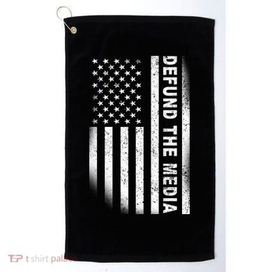 Defund The Media US Flag Golf Towel