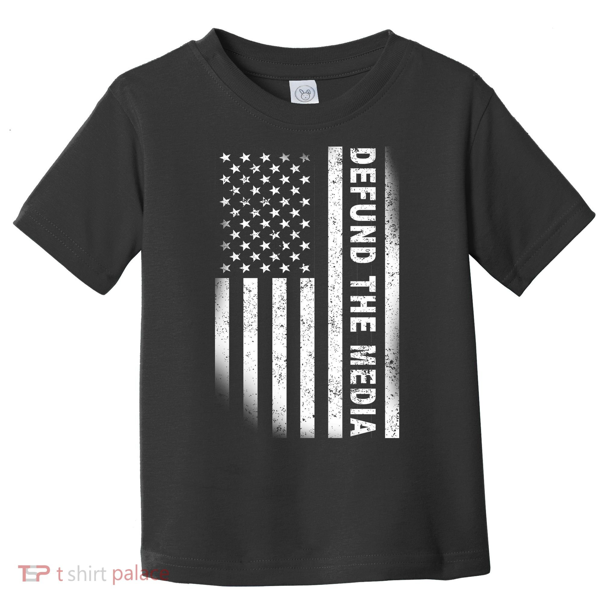 Defund The Media US Flag Toddler T-Shirt