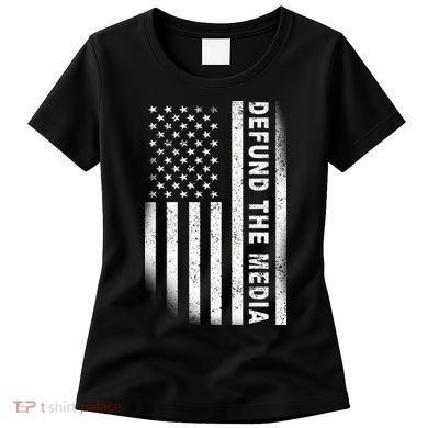 Defund The Media US Flag Women's T-Shirt