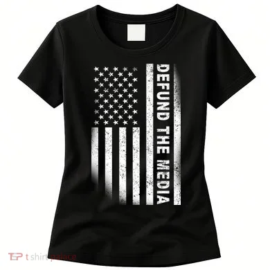 Defund The Media US Flag Women's T-Shirt
