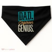 Dad Engineer Genius Engineer Dads Engineer Husbands Meaningful Gift USA-Made Doggie Bandana thumb 0