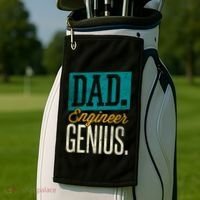 Dad Engineer Genius Engineer Dads Engineer Husbands Meaningful Gift Golf Towel thumb 2