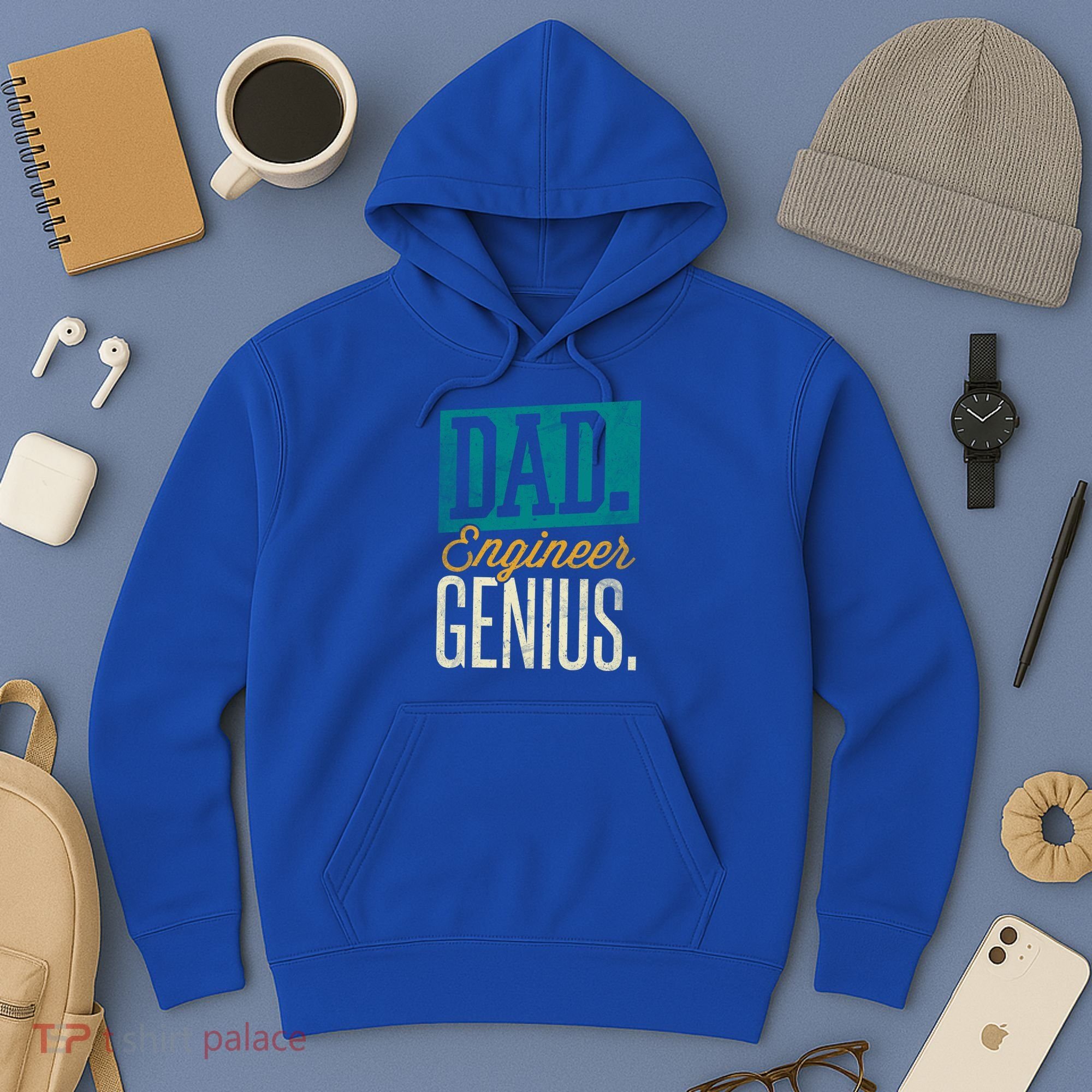 Dad Engineer Genius Engineer Dads Engineer Husbands Meaningful Gift Hoodie