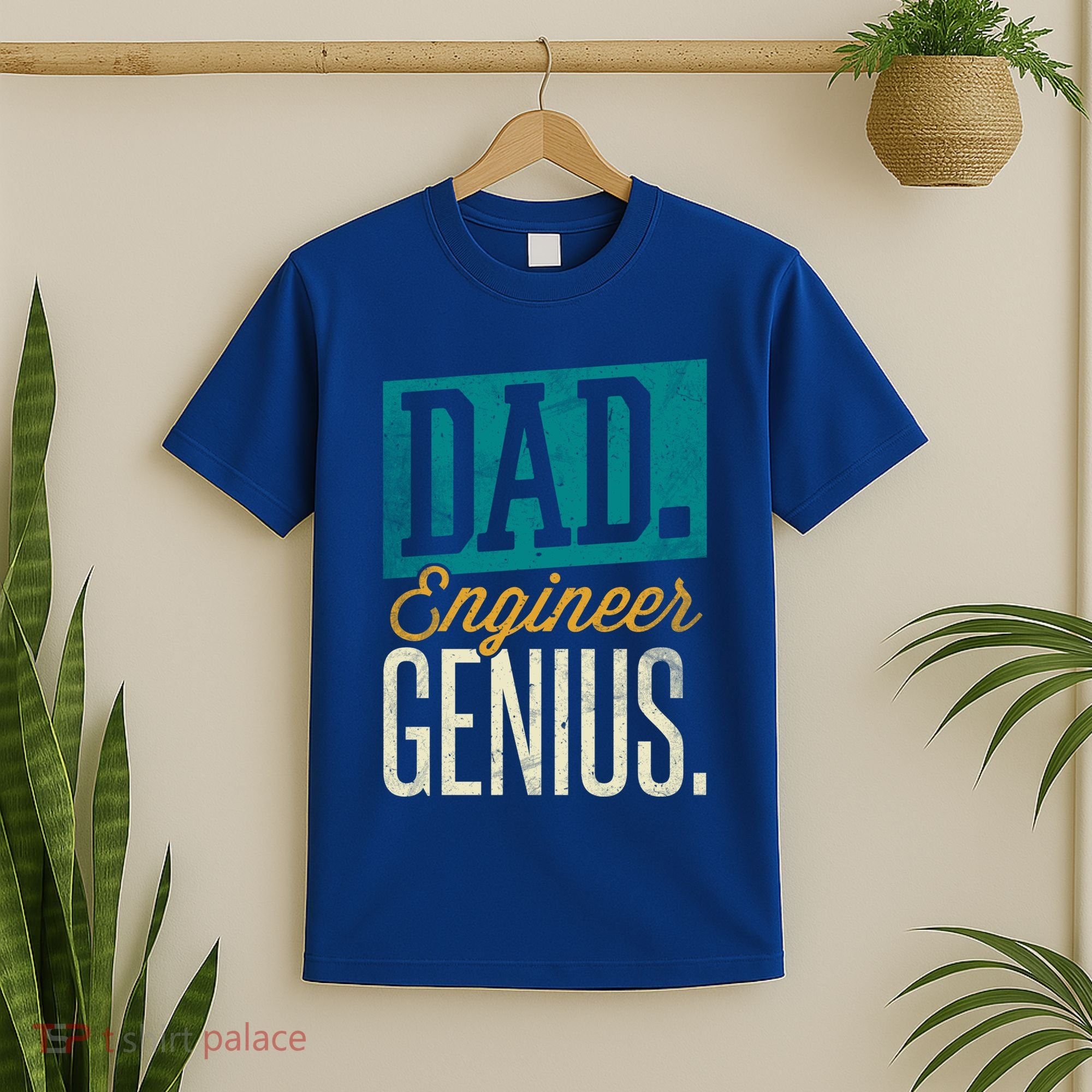 Dad Engineer Genius Engineer Dads Engineer Husbands Meaningful Gift T-Shirt