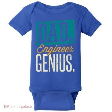 Dad Engineer Genius Engineer Dads Engineer Husbands Meaningful Gift Baby Bodysuit
