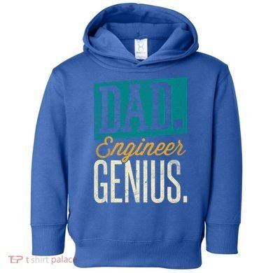 Dad Engineer Genius Engineer Dads Engineer Husbands Meaningful Gift Toddler Hoodie