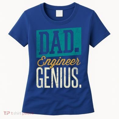 Dad Engineer Genius Engineer Dads Engineer Husbands Meaningful Gift Women's T-Shirt