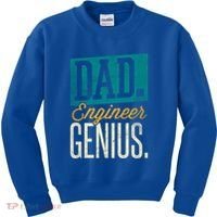 Dad Engineer Genius Engineer Dads Engineer Husbands Meaningful Gift Kids Sweatshirt thumb 0