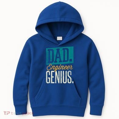 Dad Engineer Genius Engineer Dads Engineer Husbands Meaningful Gift Kids Hoodie