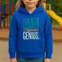 Dad Engineer Genius Engineer Dads Engineer Husbands Meaningful Gift Kids Hoodie thumb 3