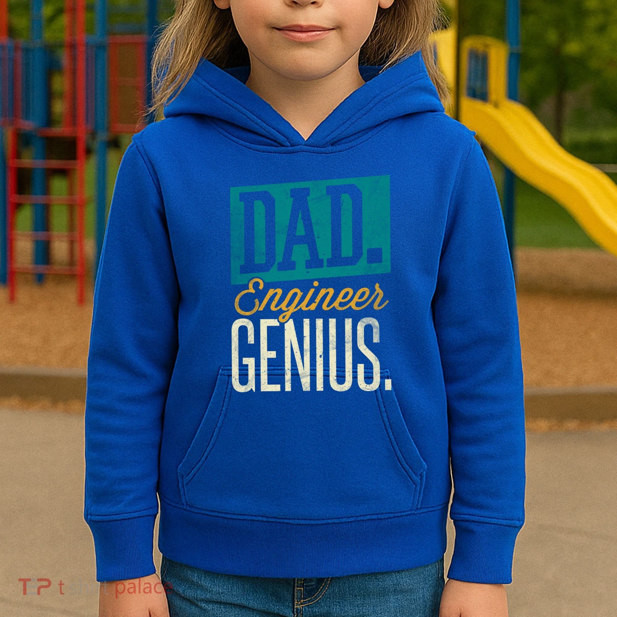 Dad Engineer Genius Engineer Dads Engineer Husbands Meaningful Gift Kids Hoodie