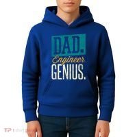 Dad Engineer Genius Engineer Dads Engineer Husbands Meaningful Gift Kids Hoodie thumb 4