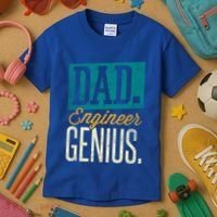 Dad Engineer Genius Engineer Dads Engineer Husbands Meaningful Gift Kids T-Shirt thumb 3