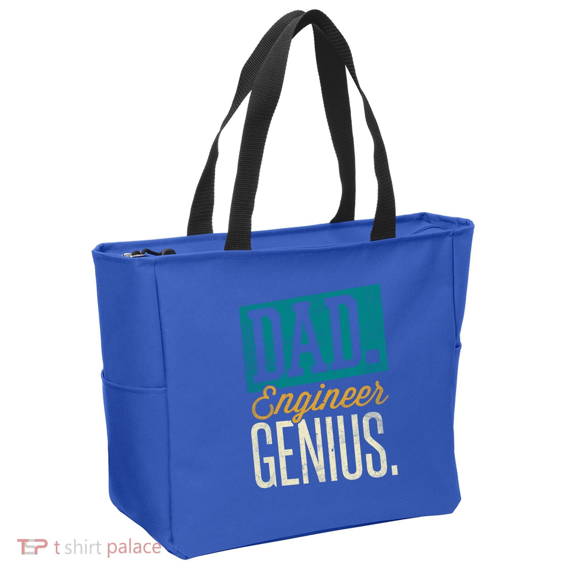 Dad Engineer Genius Engineer Dads Engineer Husbands Meaningful Gift Tote Bag