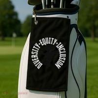 Diversity Equity Inclusion – Empowerment Equality Golf Towel thumb 2