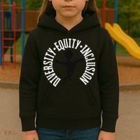 Diversity Equity Inclusion – Empowerment Equality Kids Hoodie thumb 3