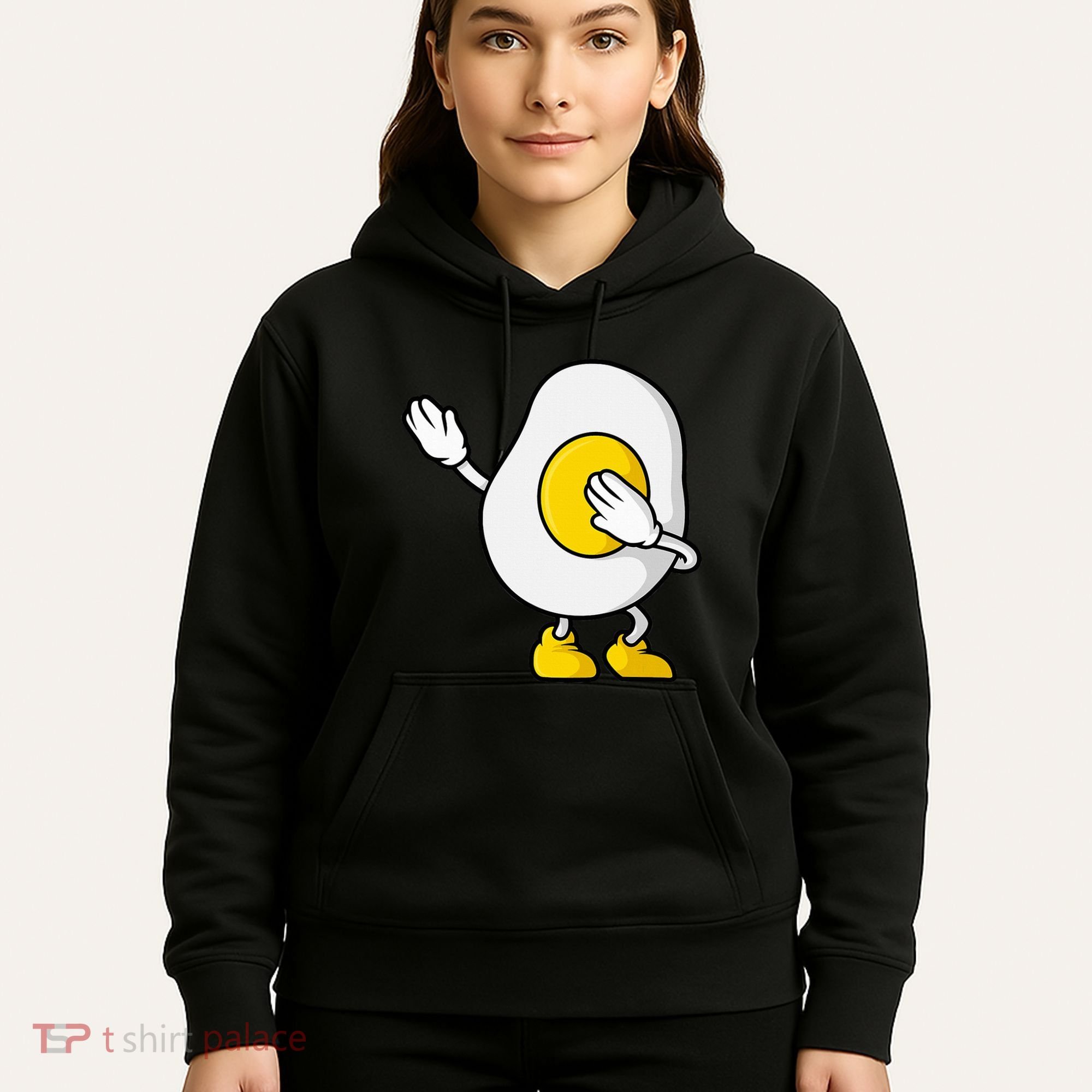 Dabbing Egg I’M So Eggcited Breakfast Gift Hoodie