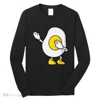 Dabbing Egg I’M So Eggcited Breakfast Gift Long Sleeve Shirt thumb 0