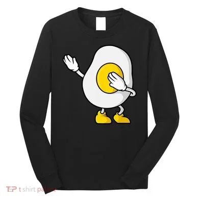 Dabbing Egg I’M So Eggcited Breakfast Gift Long Sleeve Shirt