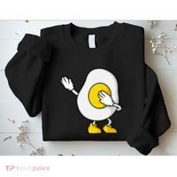 Dabbing Egg I’M So Eggcited Breakfast Gift Sweatshirt thumb 2