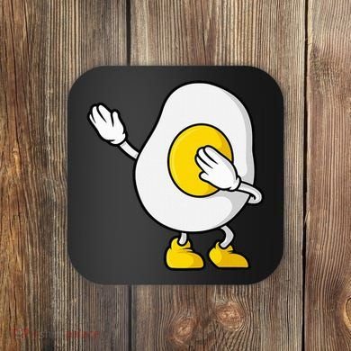 Dabbing Egg I’M So Eggcited Breakfast Gift Coaster