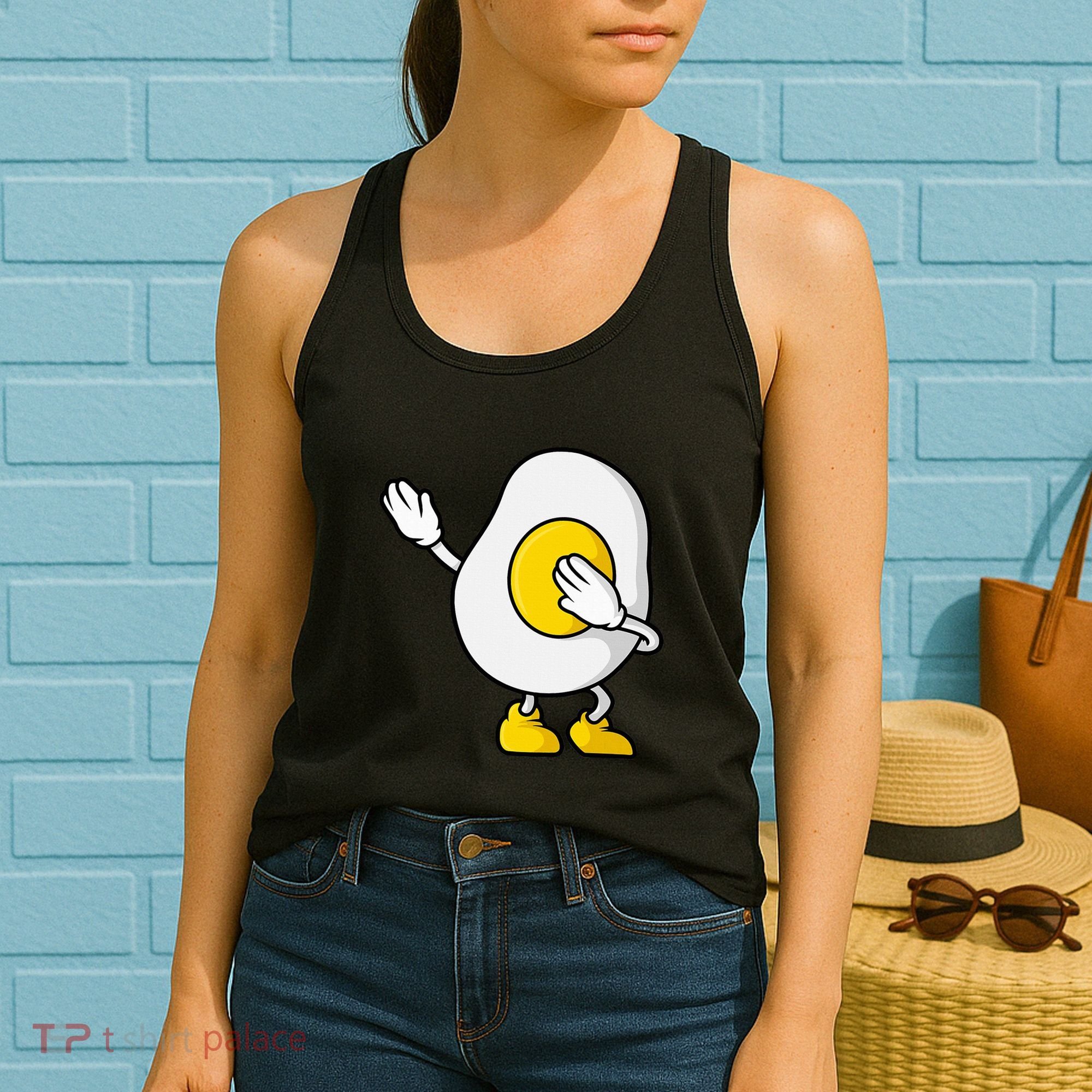 Dabbing Egg I’M So Eggcited Breakfast Gift Women's Tank Top