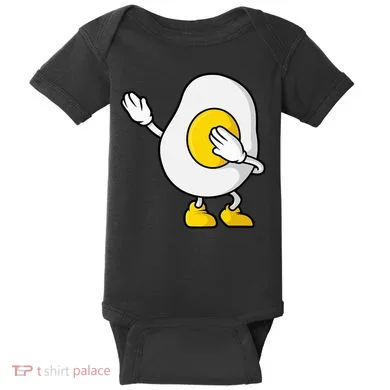 Dabbing Egg I’M So Eggcited Breakfast Gift Baby Bodysuit
