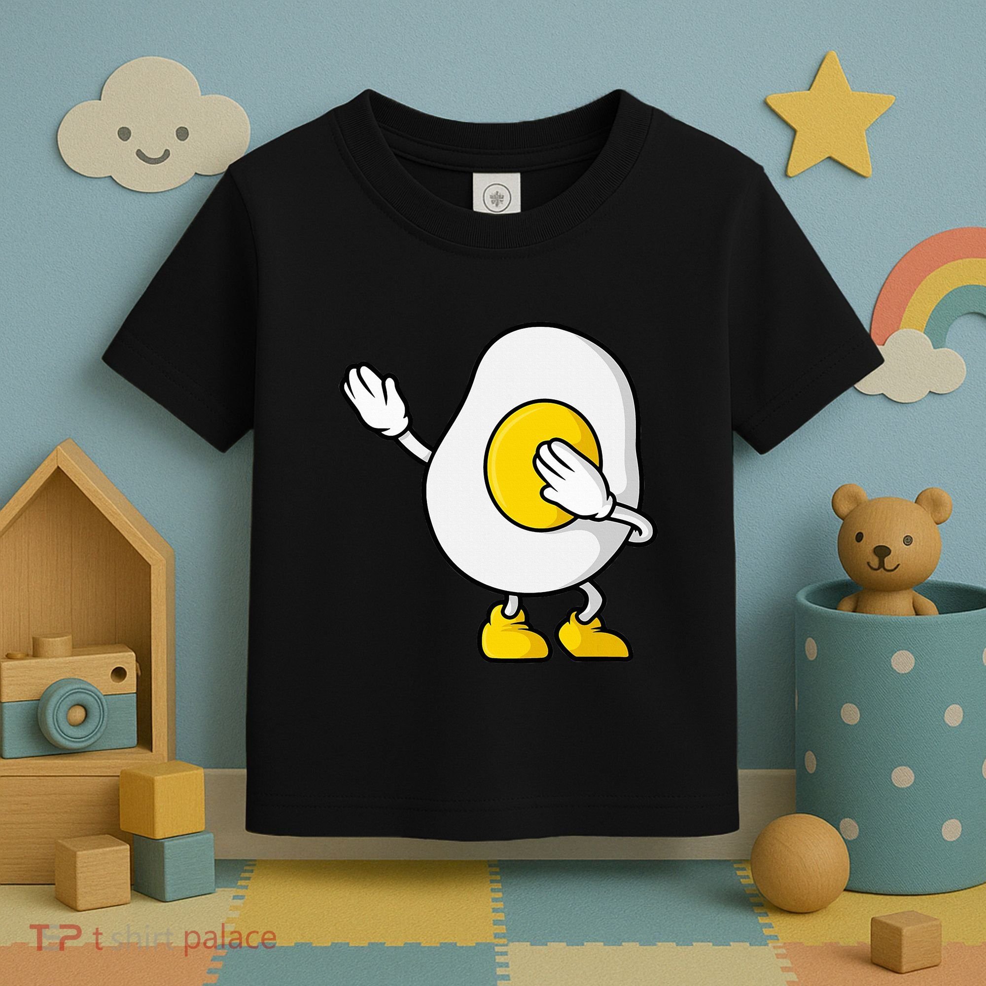 Dabbing Egg I’M So Eggcited Breakfast Gift Toddler T-Shirt