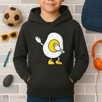 Dabbing Egg I’M So Eggcited Breakfast Gift Kids Hoodie thumb 2