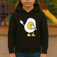 Dabbing Egg I’M So Eggcited Breakfast Gift Kids Hoodie thumb 3