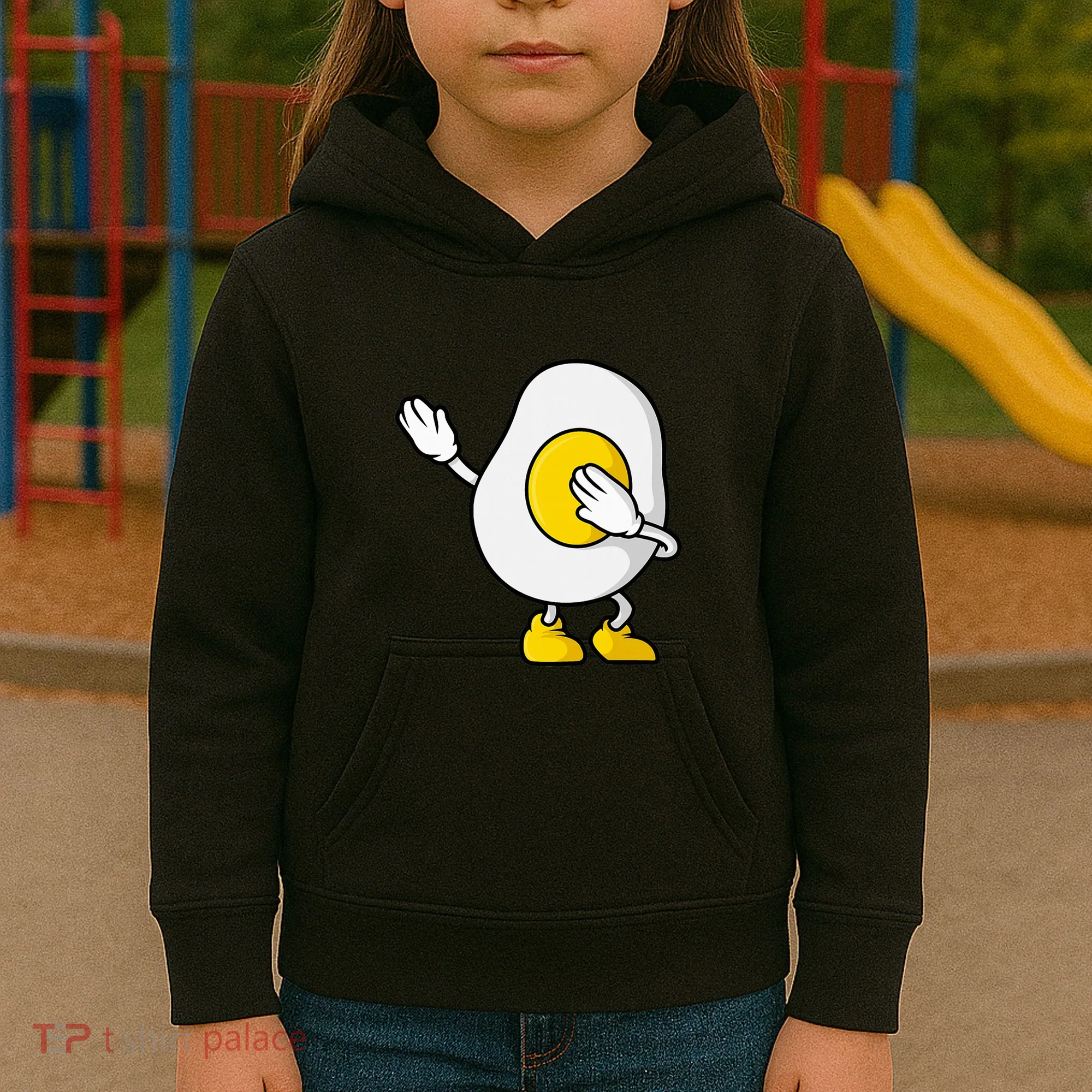 Dabbing Egg I’M So Eggcited Breakfast Gift Kids Hoodie